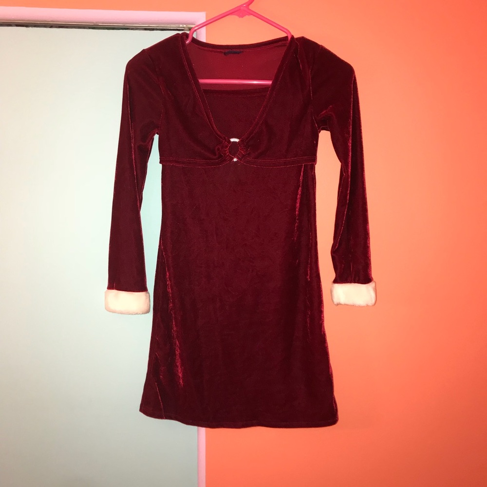 Girls Red Christmas Dress